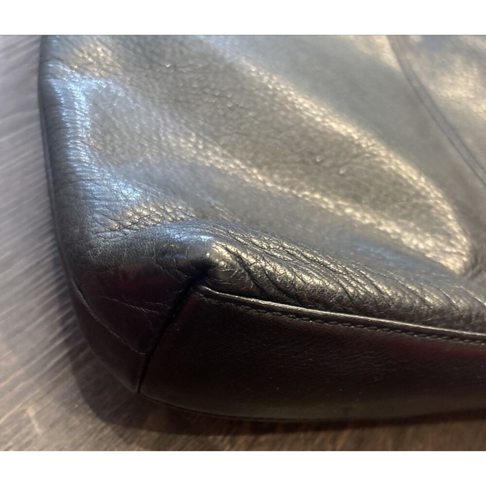 Margot New York Black Pebbled Leather Shoulder Crossbody Bag Medium Size - Picture 7 of 10